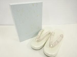 新品　未使用品　結城紬　鼻緒　草履(24センチ)